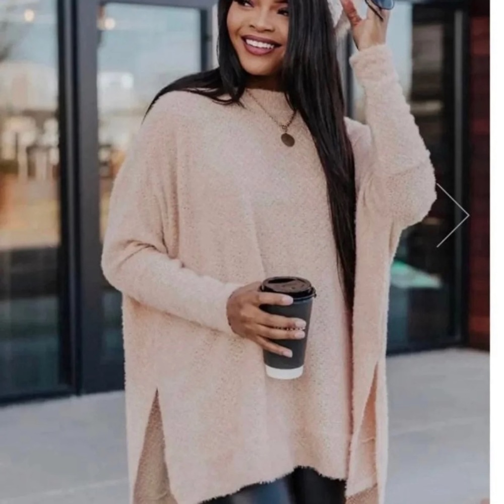Pink lily sweater